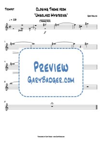 Closing Theme from Unsolved Mysteries - Trumpet