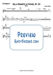 Dvorak - Cello Concerto in B Minor, Op.104 II - Bb Trumpet 2