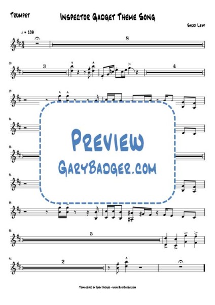 Inspector Gadget Theme Song | Gary Badger's Trumpet Transcriptions