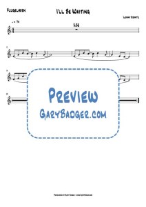 Lenny Kravitz - I'll Be Waiting - Flugelhorn chart.