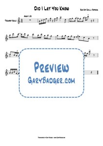 Red Hot Chilli Peppers - Did I Let You Know - Trumpet