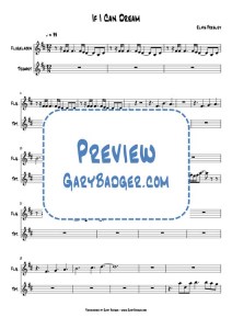Elvis Presley - If I Can Dream - Flugelhorn Trumpet chart. Transcribed by Gary Badger - www.GaryBadger.com