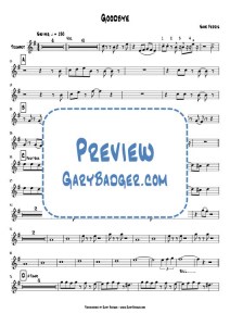 Save Ferris - Goodbye - Trumpet chart. Transcribed by Gary Badger - www.GaryBadger.com