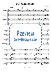 Jamiroquai - When You Gonna Learn - Trumpet Tenor Sax Charts. Transcribed by Gary Badger - www.GaryBadger.com