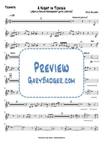 LaGaylia Frazier - A Night in Tunisia - Trumpet chart. Transcribed by Gary Badger - www.GaryBadger.com