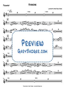 Lafayette Afro Rock Band - Hihache - Trumpet chart. Transcribed by Gary Badger - www.GaryBadger.com