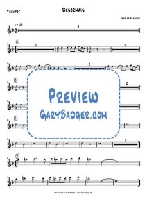 Charles Aznavour - Désormais - Trumpet chart. Transcribed by Gary Badger - www.GaryBadger.com