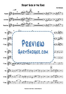 Van Morrison - Bright Side of the Road - Trumpet & Sax charts. Transcribed by Gary Badger - www.GaryBadger.com