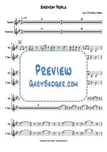 Sly & The Family Stone - Everyday People - Trumpet Sax. Transcribed by Gary Badger - www.GaryBadger.com