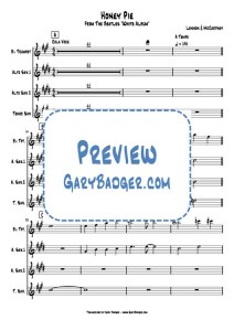 The Beatles - Honey Pie - Trumpet Clarinet Sax charts. Transcribed by Gary Badger - www.GaryBadger.com