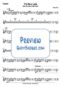 Simply Red - It's Only Love - Trumpet chart. Transcribed by Gary Badger - www.GaryBadger.com